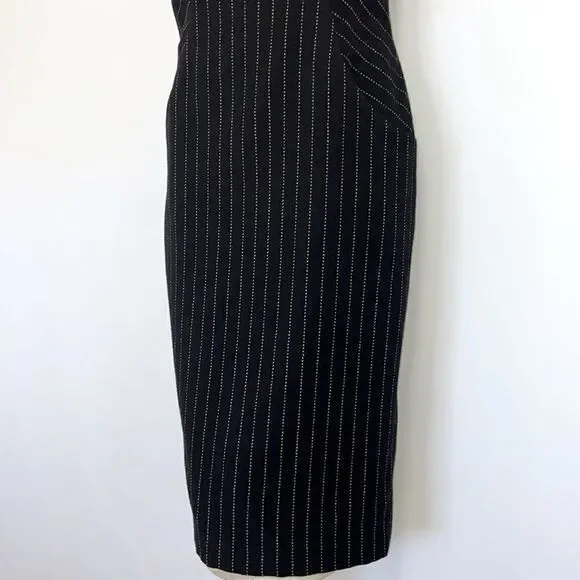 Milly Dress Sheath Cowl Neck Side Pockets Nwot Size 6 - Picture 4 of 8